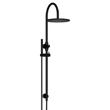 Round Gooseneck 300mm Twin Shower with single function hand shower